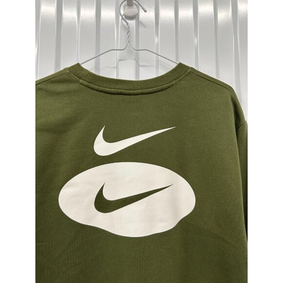 Vintage Nike Olive Green Double Swoosh Sweatshirt | Size Medium - Picture 4 of 5